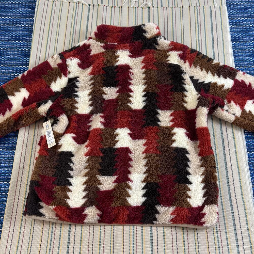 Ariat Sweatshirt Womens Large Multicolor Berber Snap Front Southwestern Fleece - Picture 10 of 11